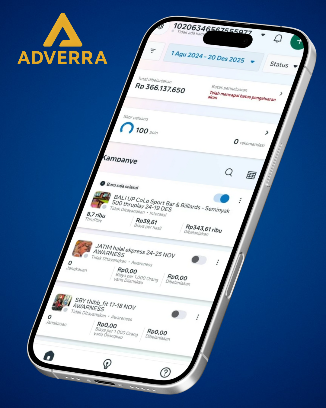 Bukti Ad Spend Ratusan Juta